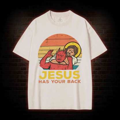 Jesus Has Your Back Washed T-shirt
