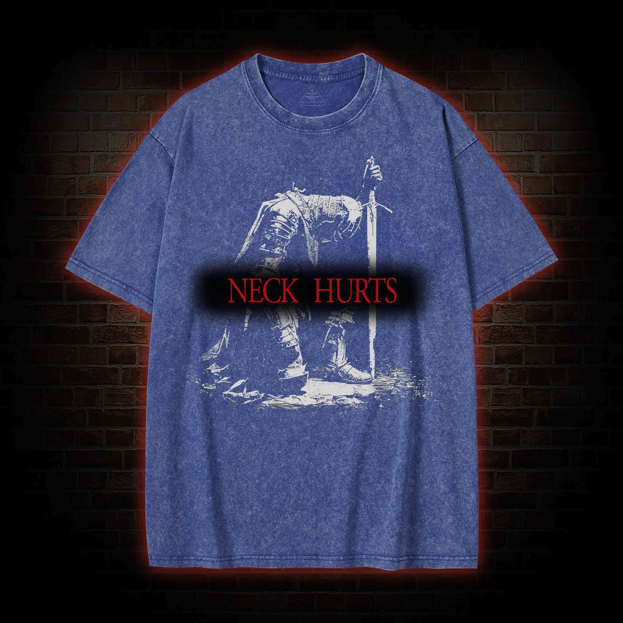 Neck Hurts Washed T-shirt