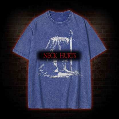Neck Hurts Washed T-shirt