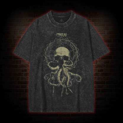 Call of Cthulhu Horror Washed T-shirt