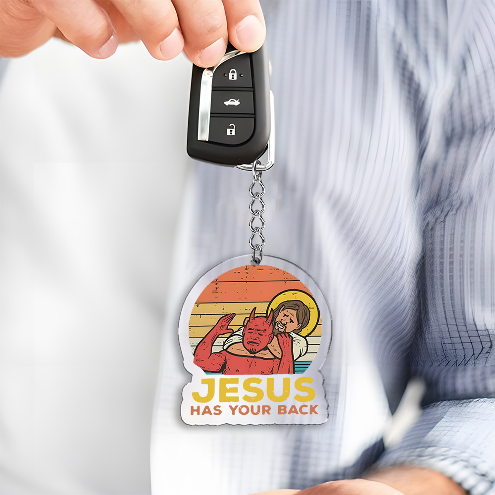Jesus Has Your Back 1pc Keychain