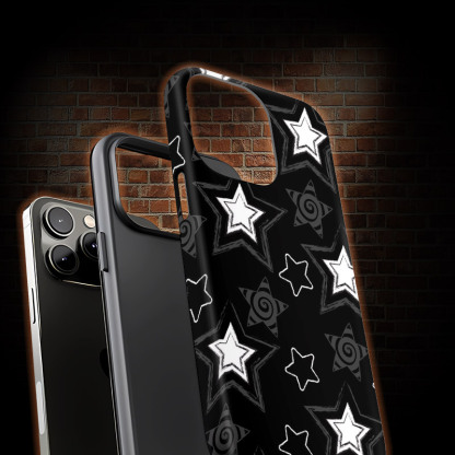 Grunge Black Star Phone Case