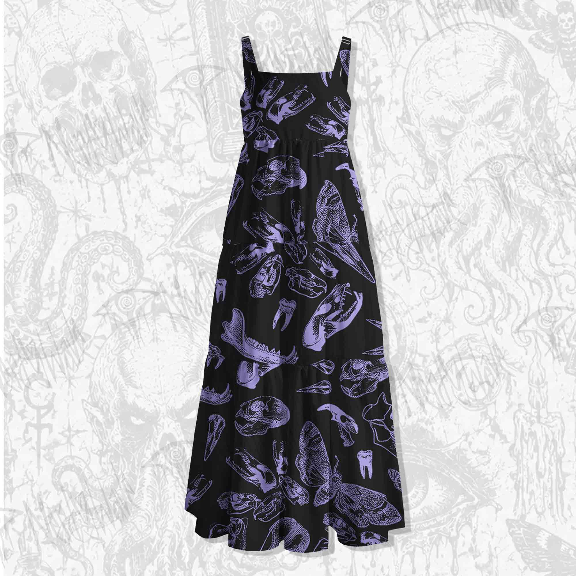 Bones Wide Straps Maxi Dress