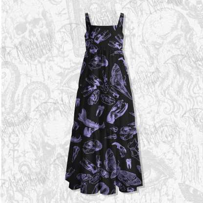 Bones Wide Straps Maxi Dress