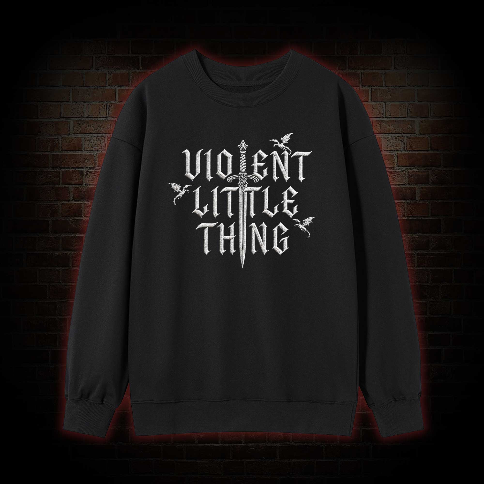 Violet Embroidered Sweatshirt