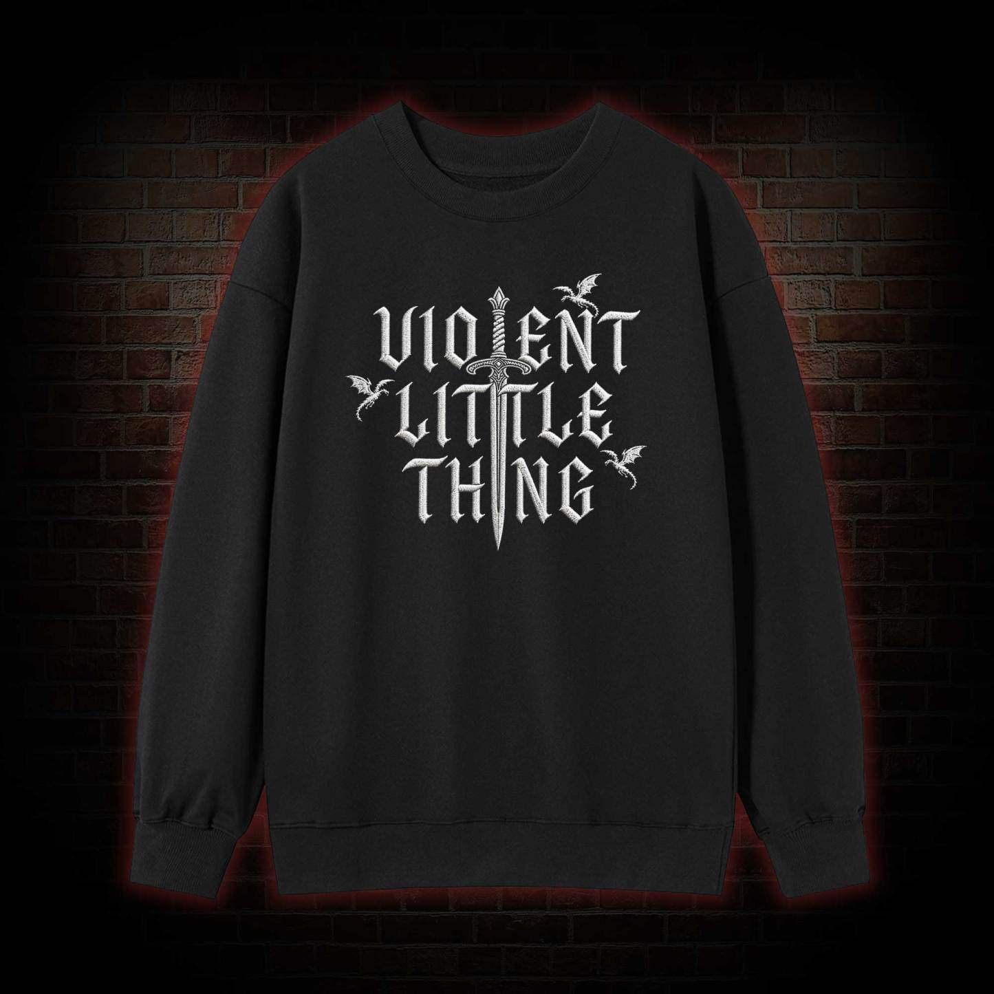 Violet Embroidered Sweatshirt