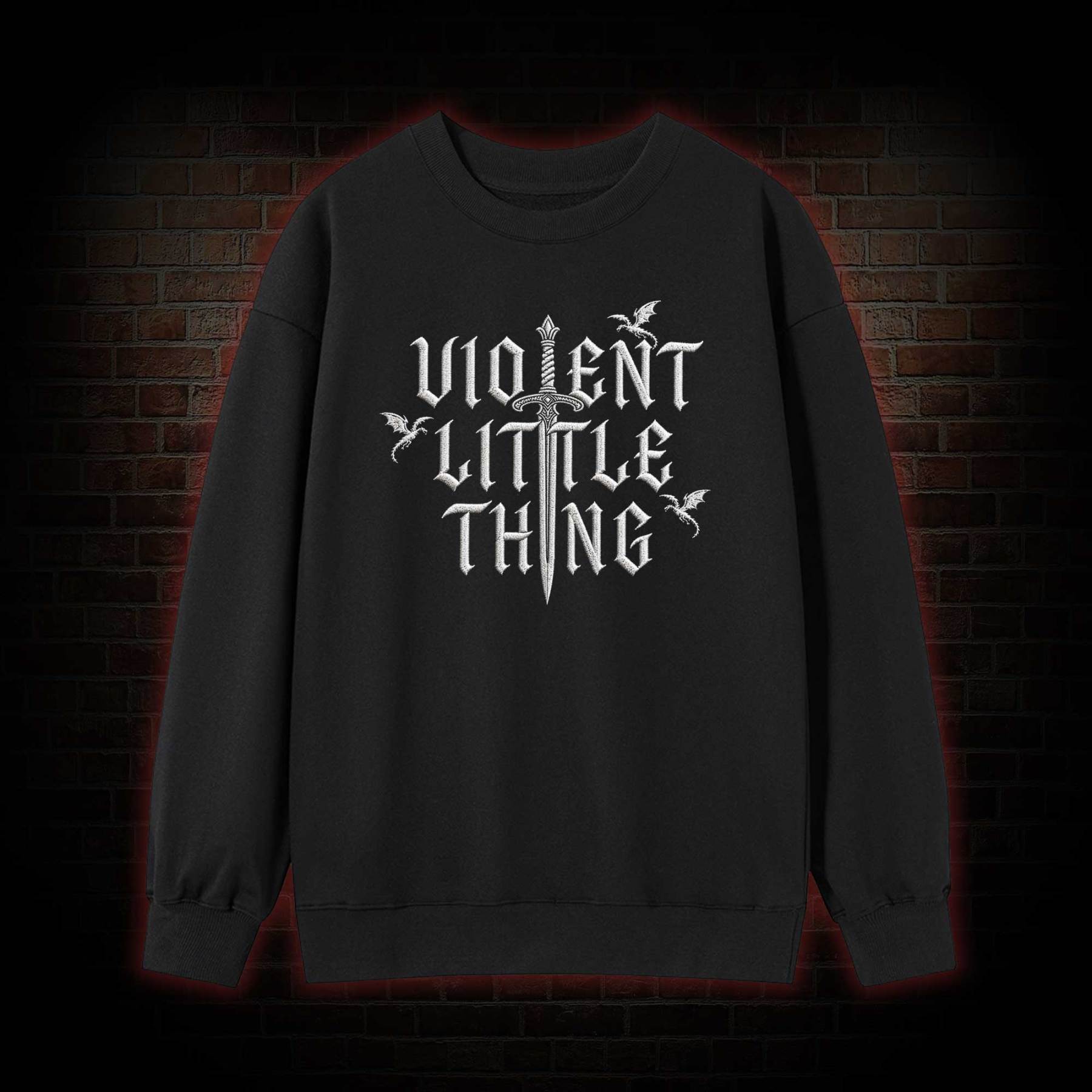 Violet Embroidered Sweatshirt