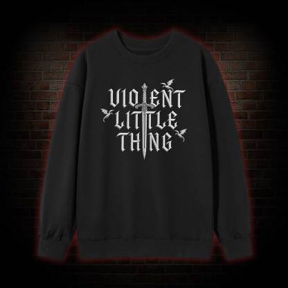 Violet Embroidered Sweatshirt