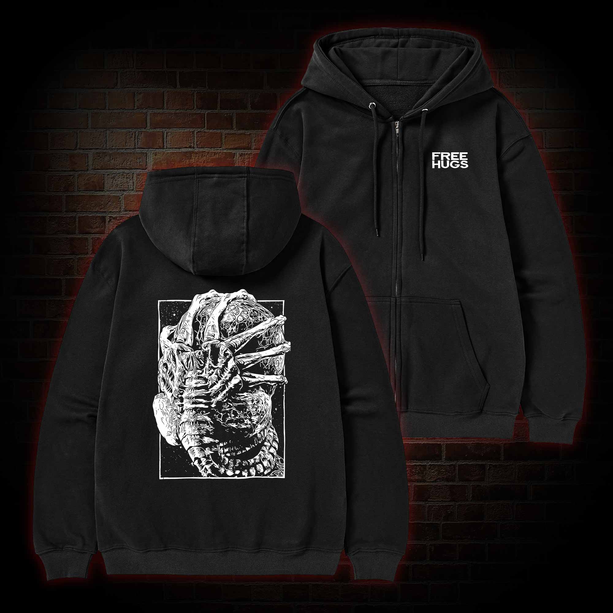 Alien Delivery Guy Zipper Hoodie