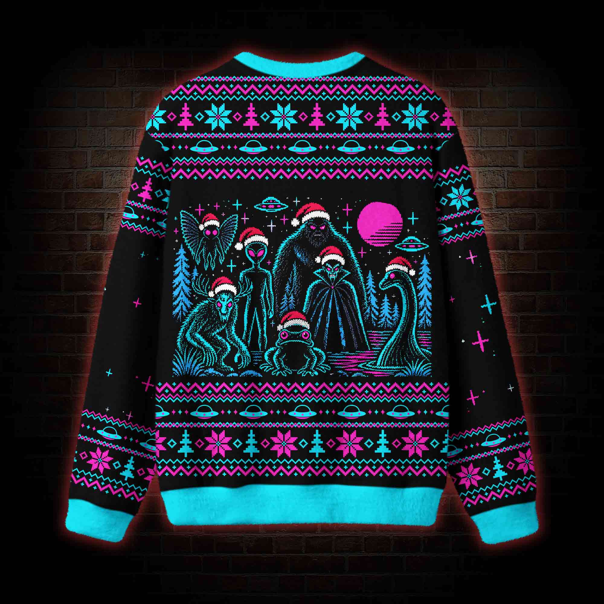Cryptid National Park Christmas Ugly Sweatshirts