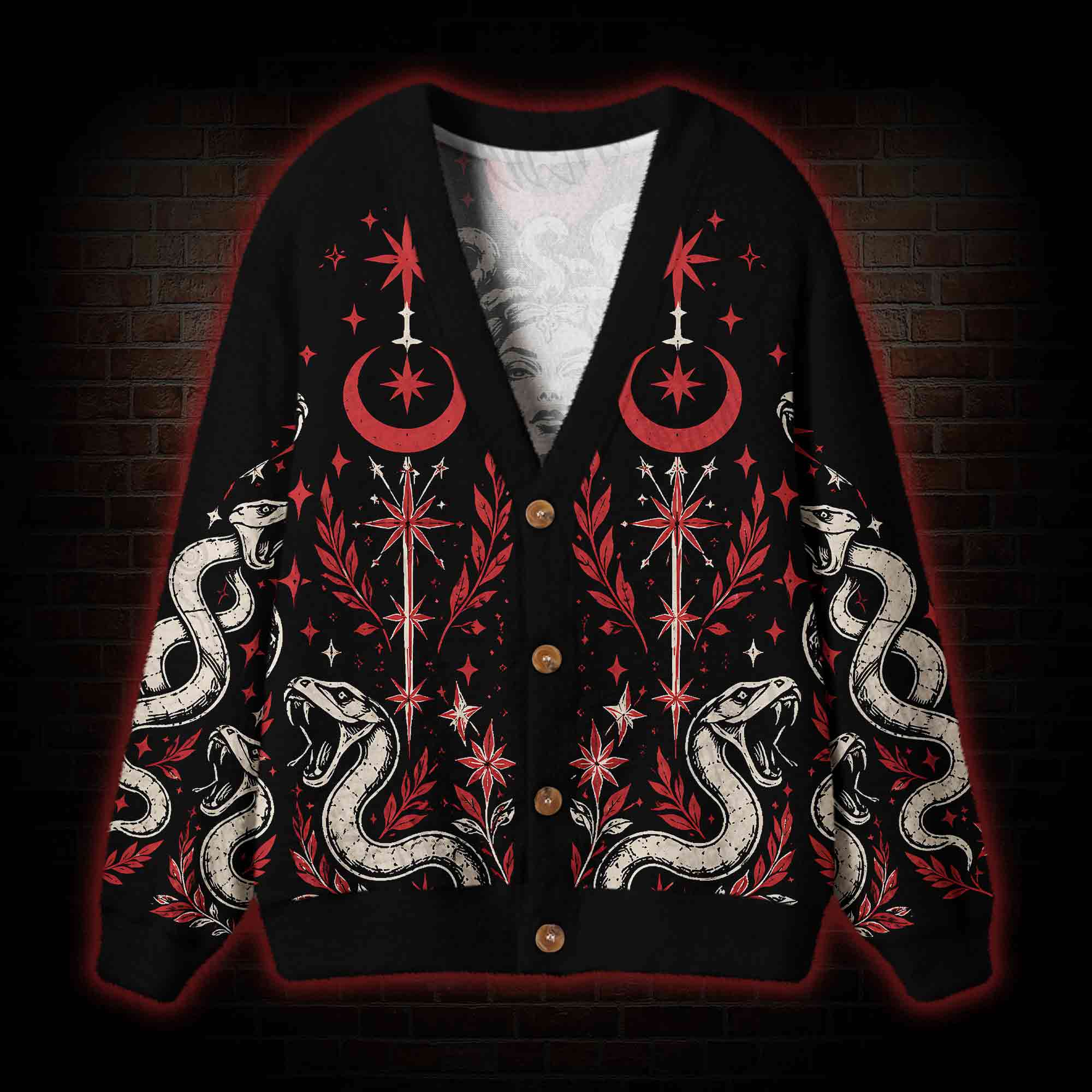 Serpent Moon Cardigan Sweater