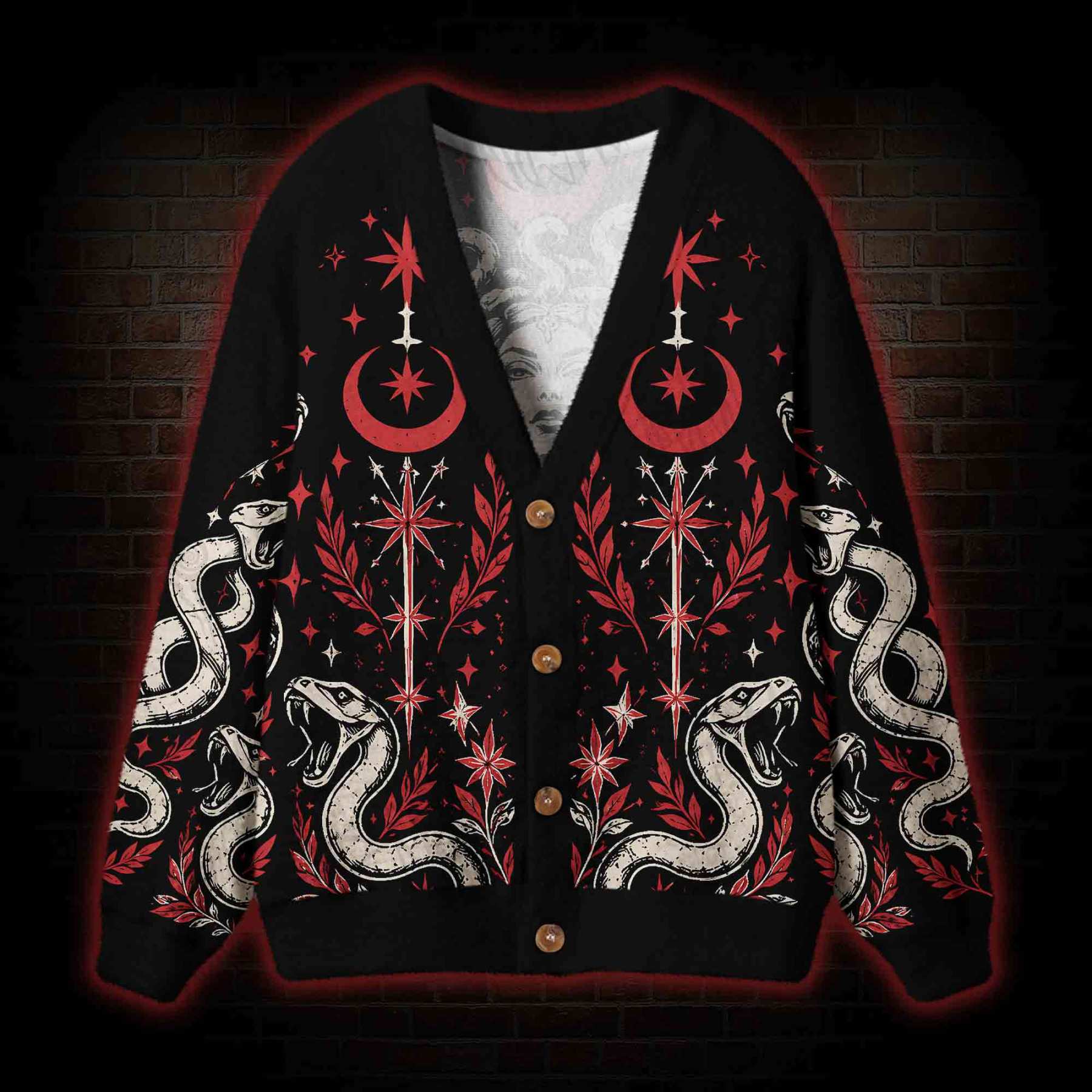 Serpent Moon Cardigan Sweater