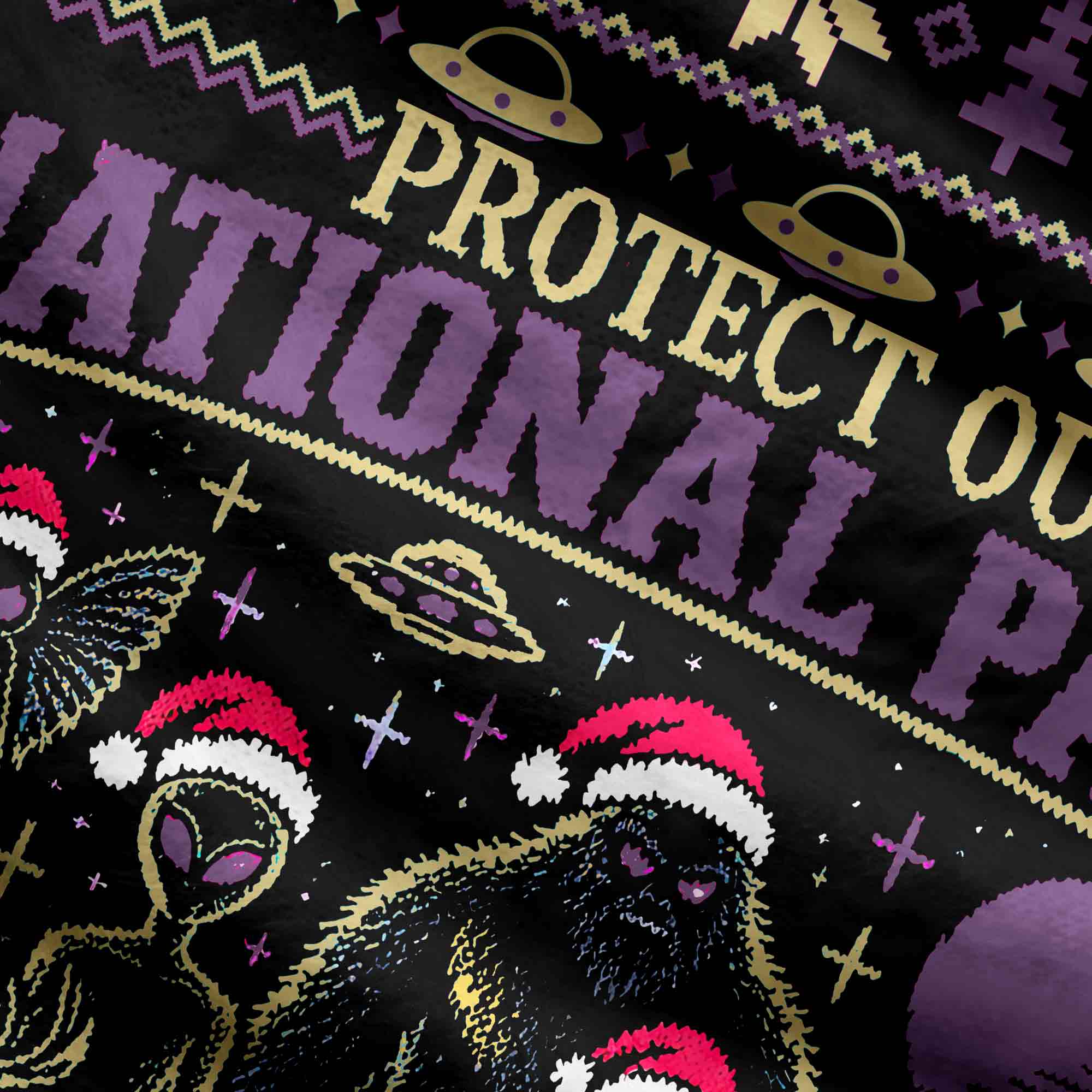 Cryptid National Park Christmas Ugly Sweatshirts