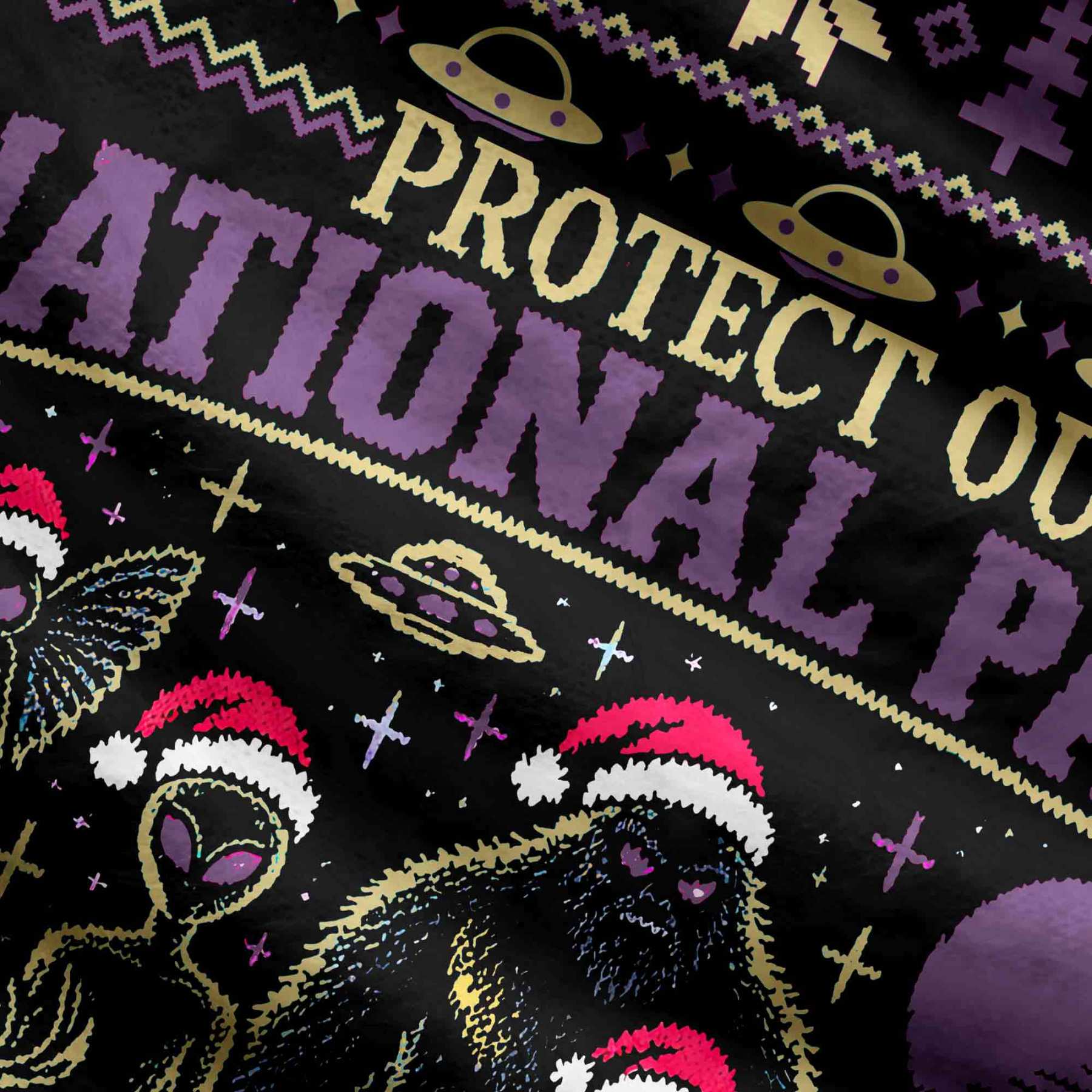 Cryptid National Park Christmas Ugly Sweatshirts