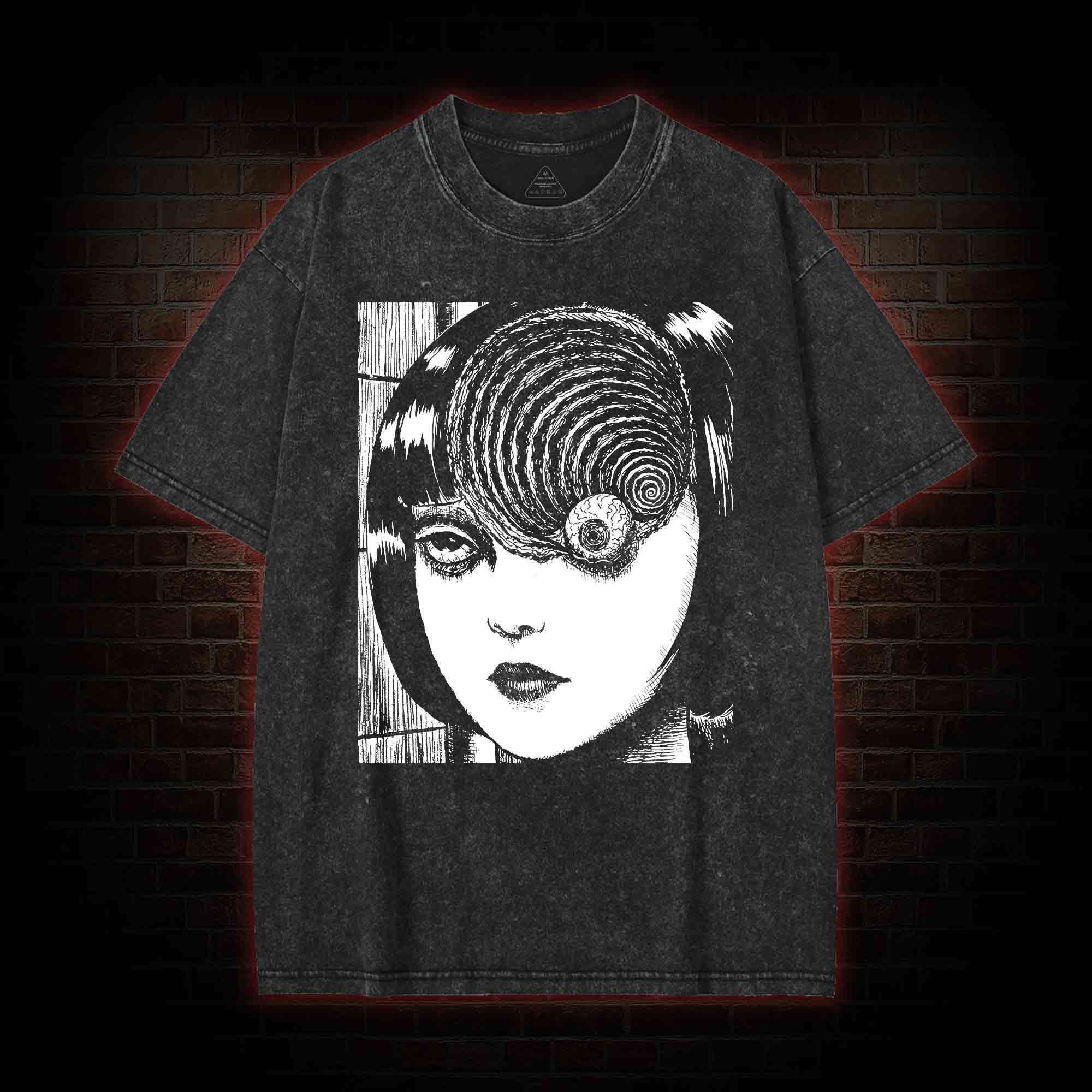 Horror Eyeball Washed T-shirt