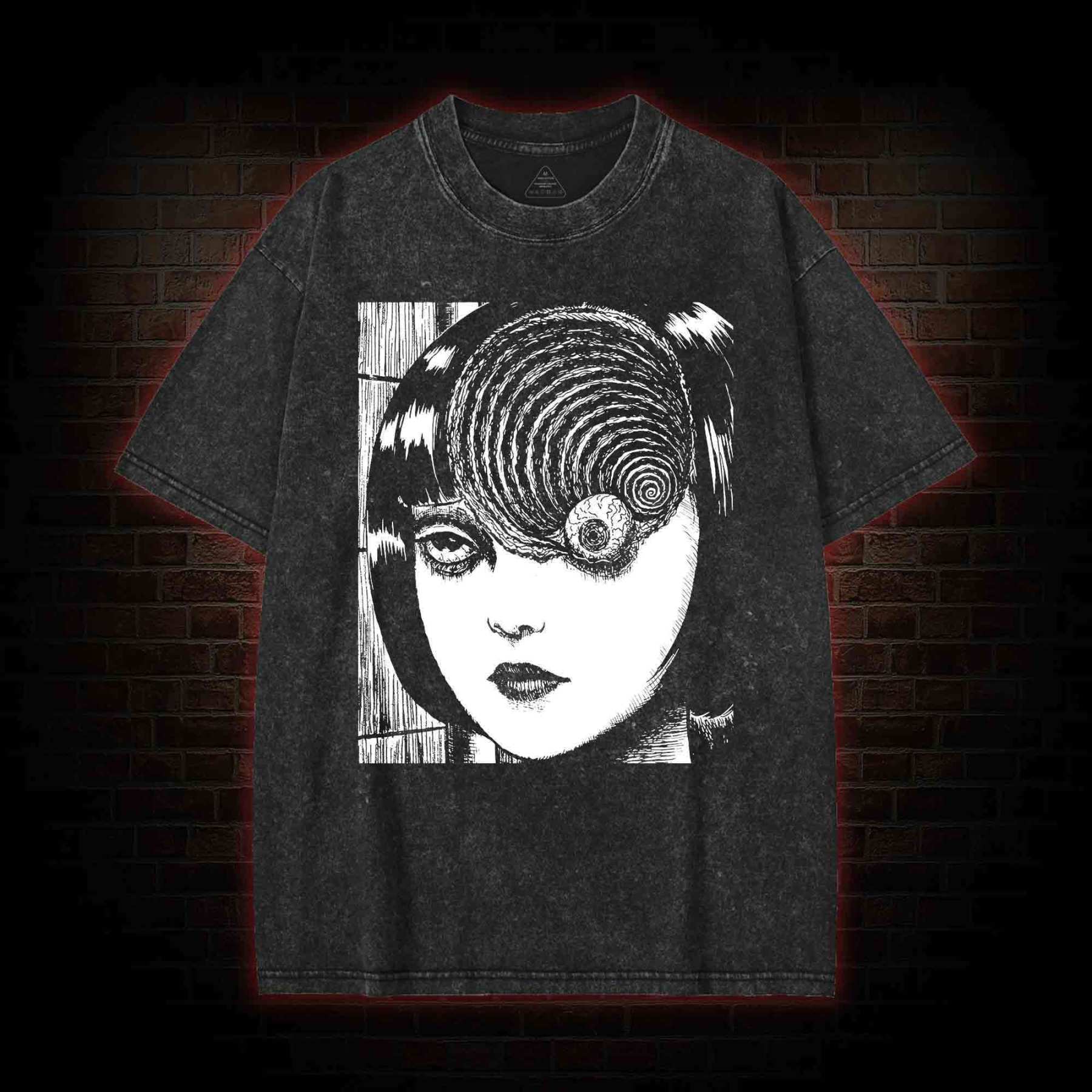 Horror Eyeball Washed T-shirt
