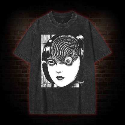 Horror Eyeball Washed T-shirt