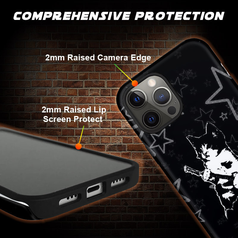 Grunge Black Star Phone Case