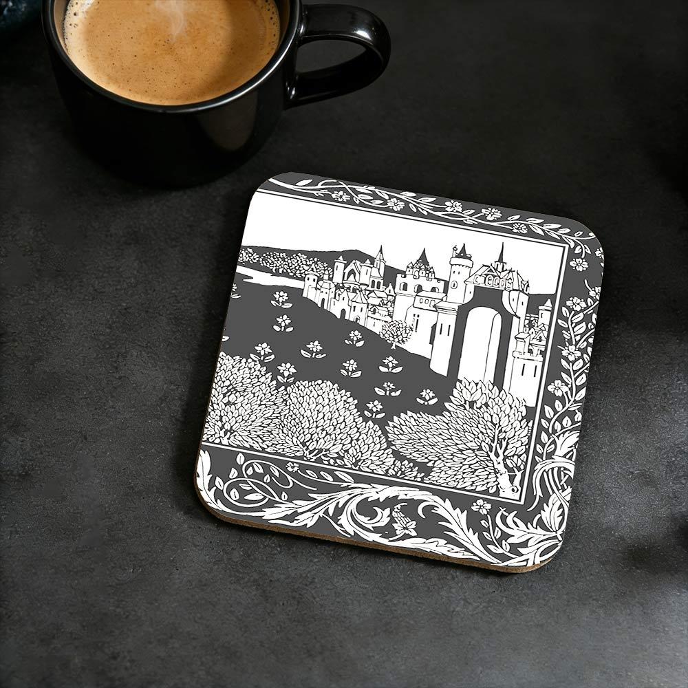 Medieval Castle Cork Coasters