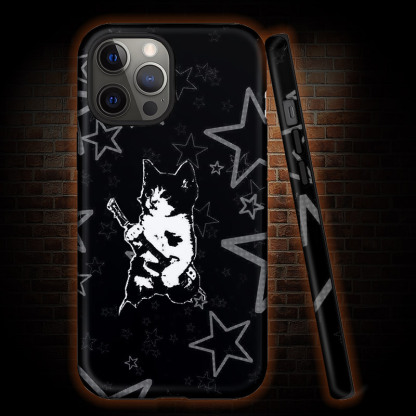 Grunge Black Star Phone Case