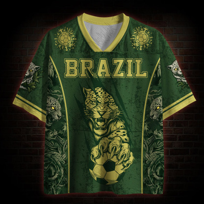 Personalized Brasil Mostra Tua Garra Mesh Jersey