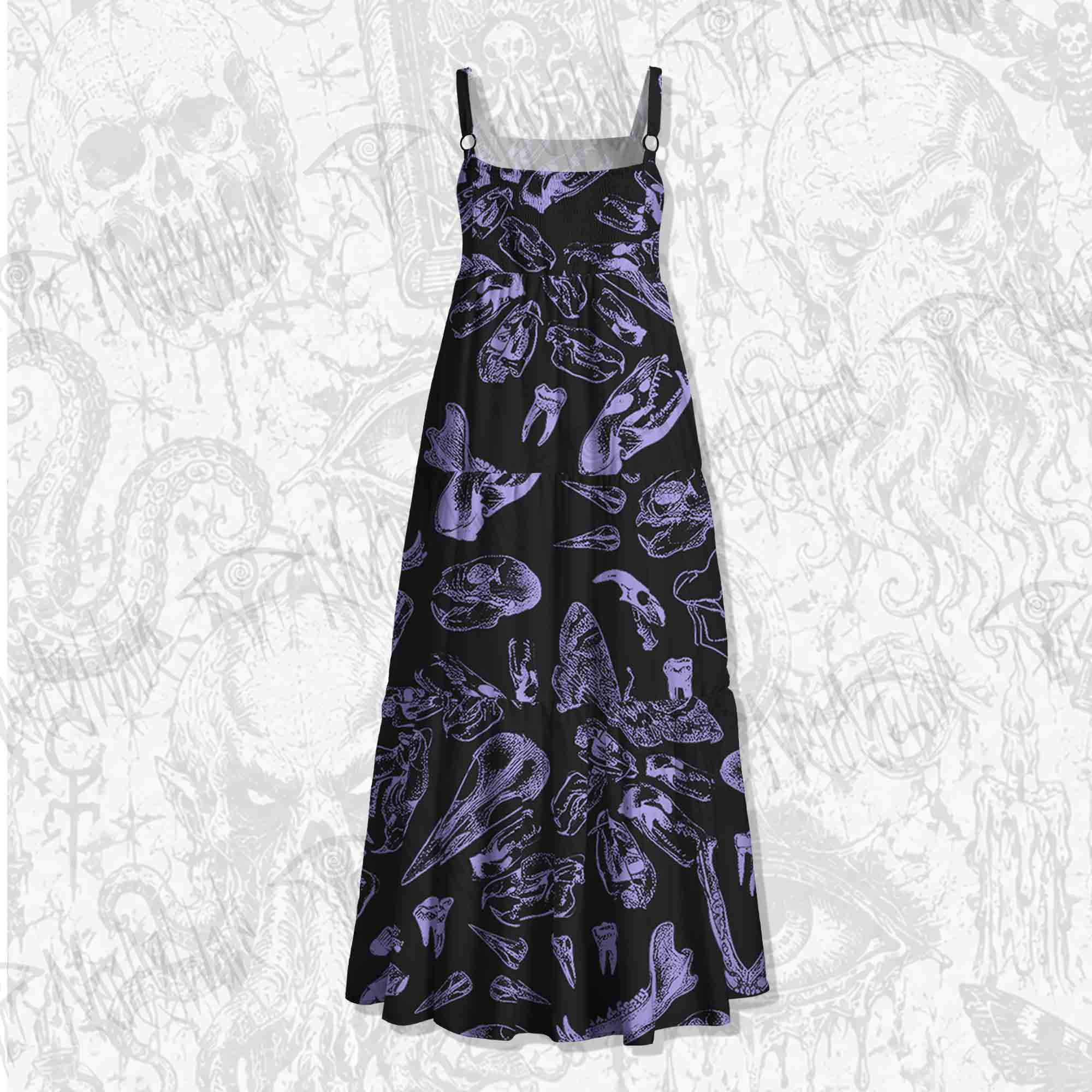 Bones Wide Straps Maxi Dress