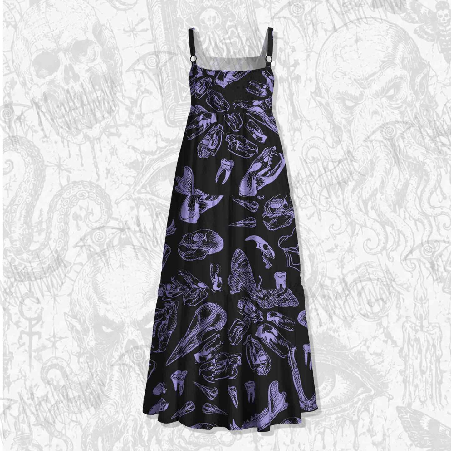 Bones Wide Straps Maxi Dress