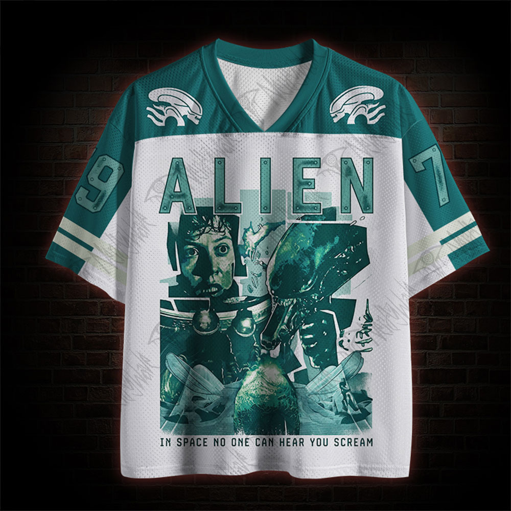 Retro Sci-Fi Alien Horror Movie Mesh Jersey