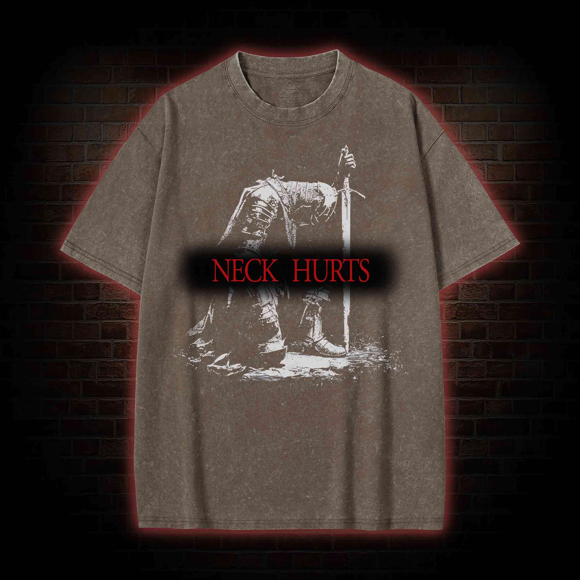 Neck Hurts Washed T-shirt
