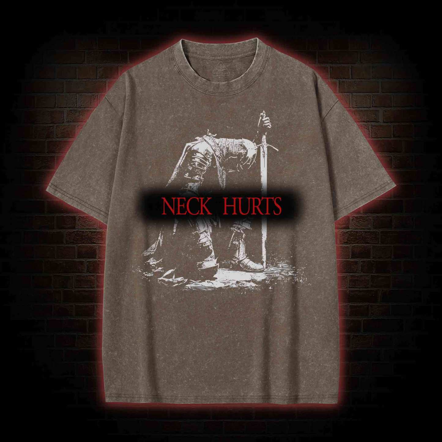 Neck Hurts Washed T-shirt