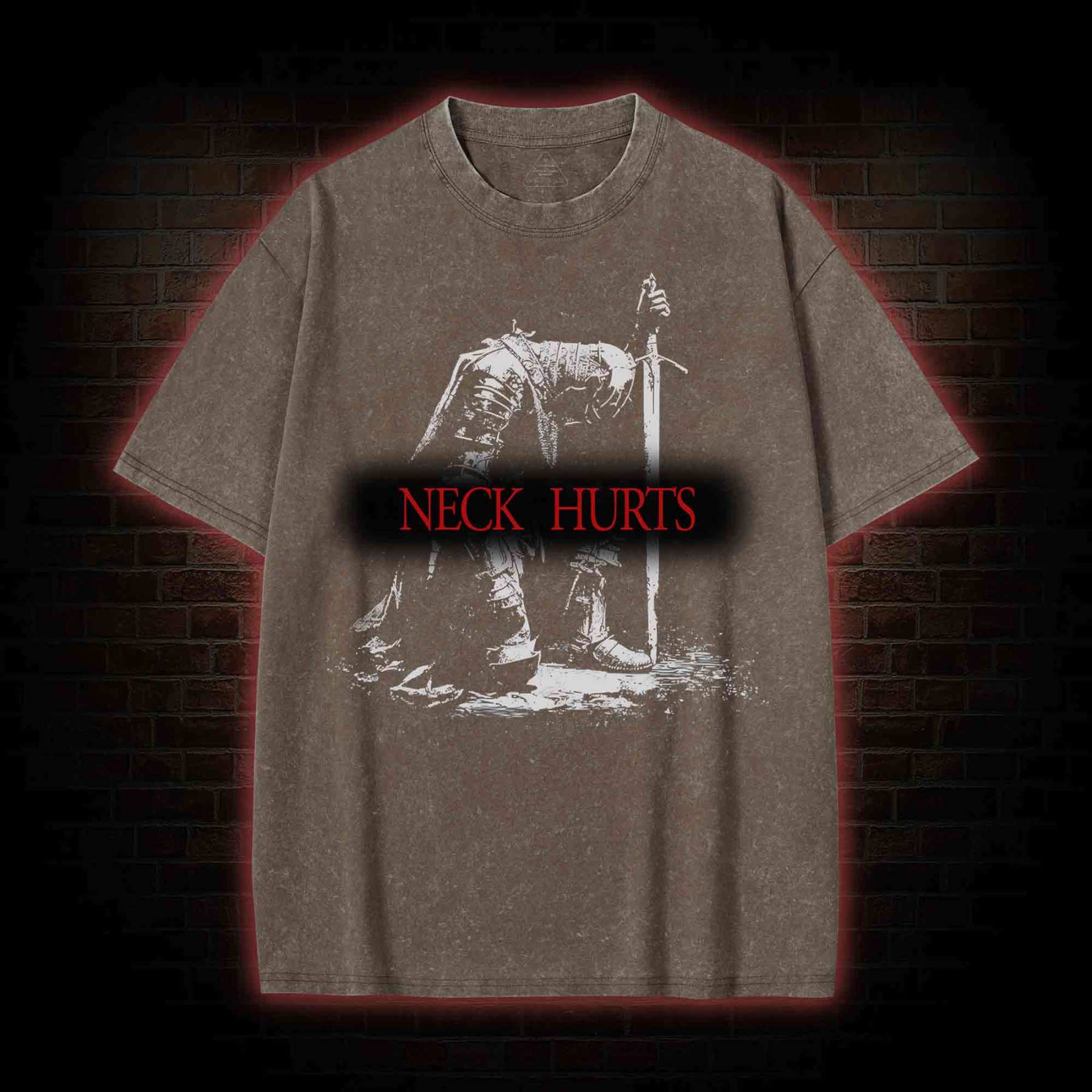 Neck Hurts Washed T-shirt