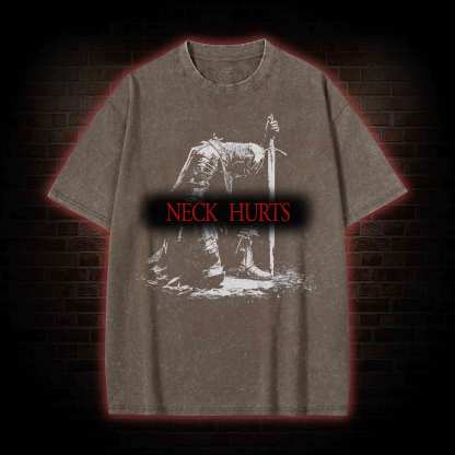 Neck Hurts Washed T-shirt