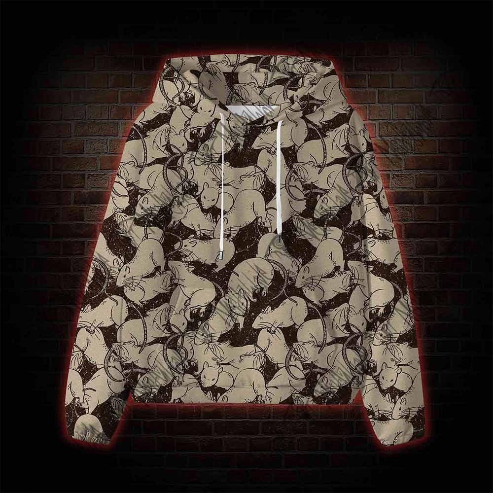 Black Death All Over Print Scuba Hoodie