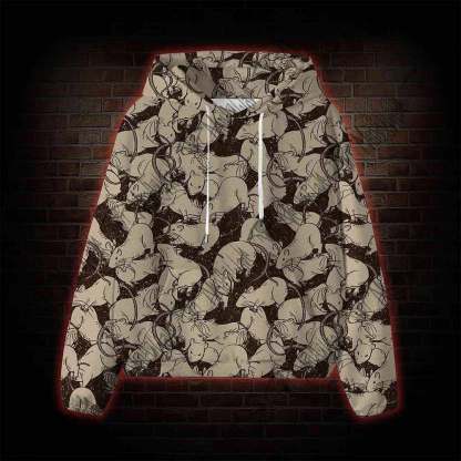 Black Death All Over Print Scuba Hoodie