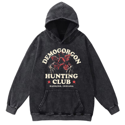 Demogorgon Hunting Club Washed Hoodie