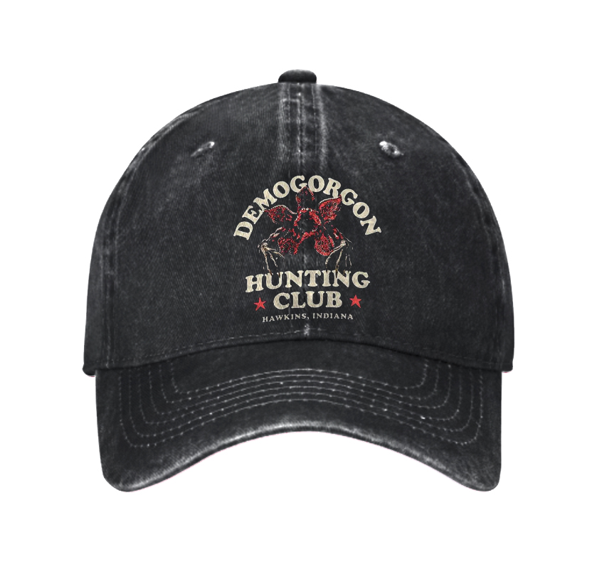 Demogorgon Hunting Club Washed Vintage Baseball Cap