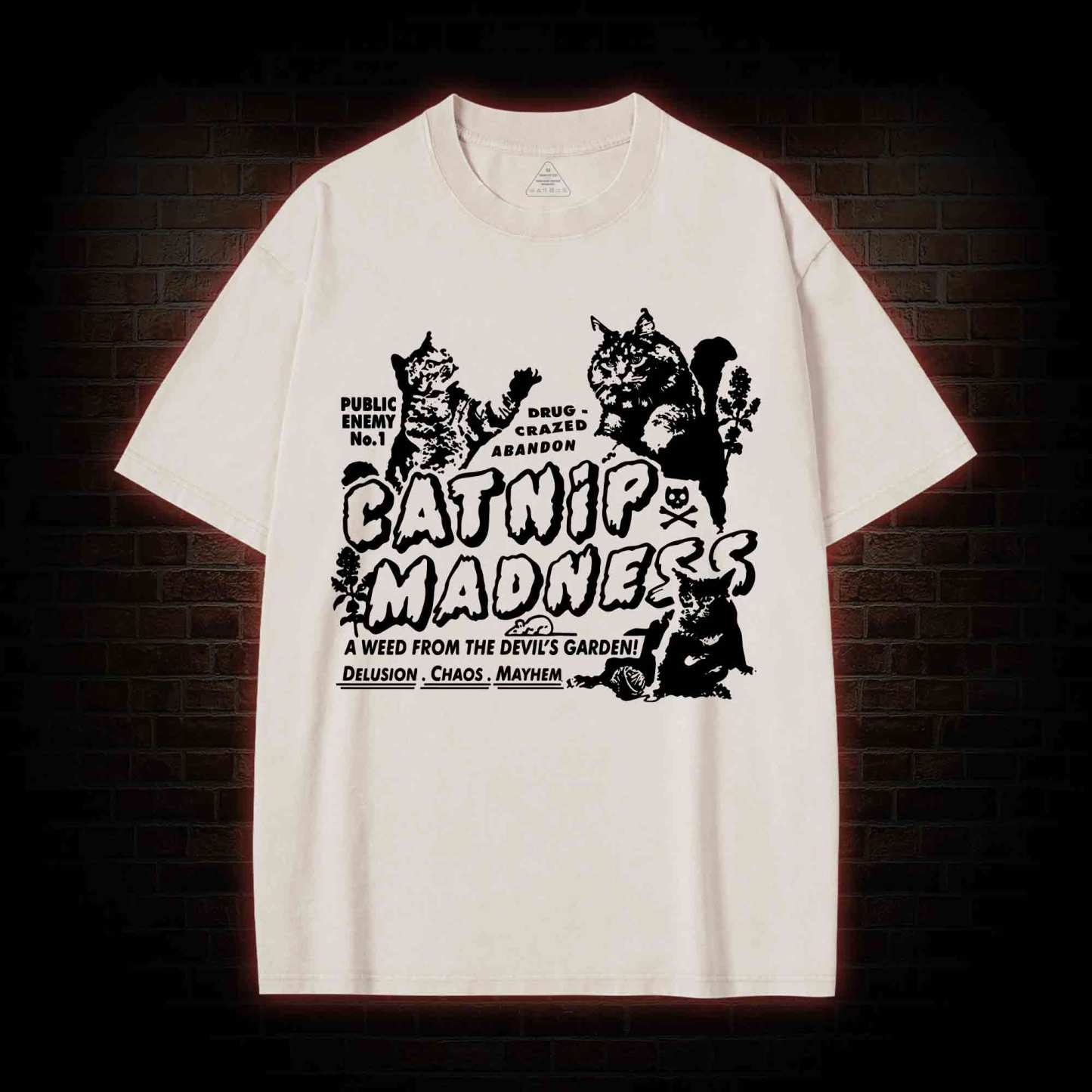 Catnip Madness Washed T-shirt