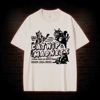 Catnip Madness Washed T-shirt
