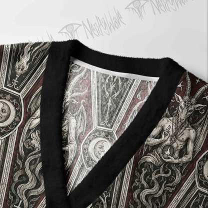 Baphomet Coffin Ritual Cardigan Sweater