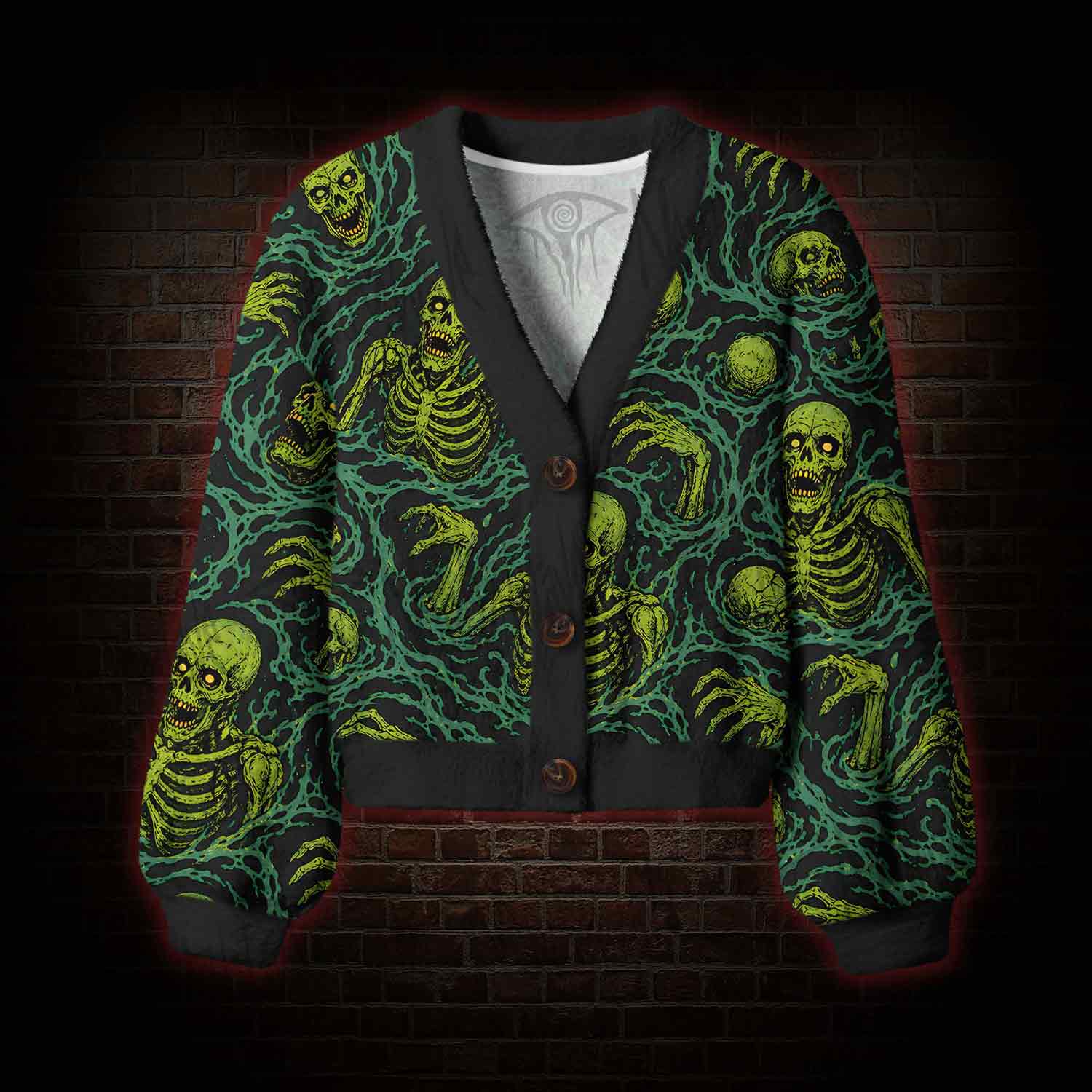 Toxic Skeleton Tide Women's Cardigan Sweater