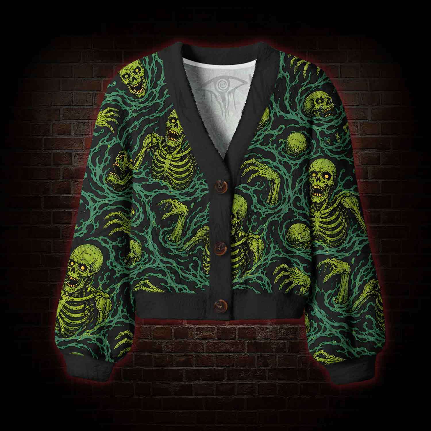 Toxic Skeleton Tide Women's Cardigan Sweater