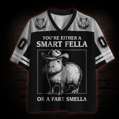 You're Either a Smart Fella or a Fart Smella Mesh Jersey
