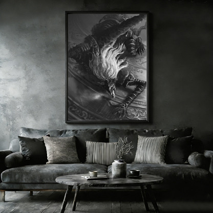 The Black Blade Framed Canvas Print