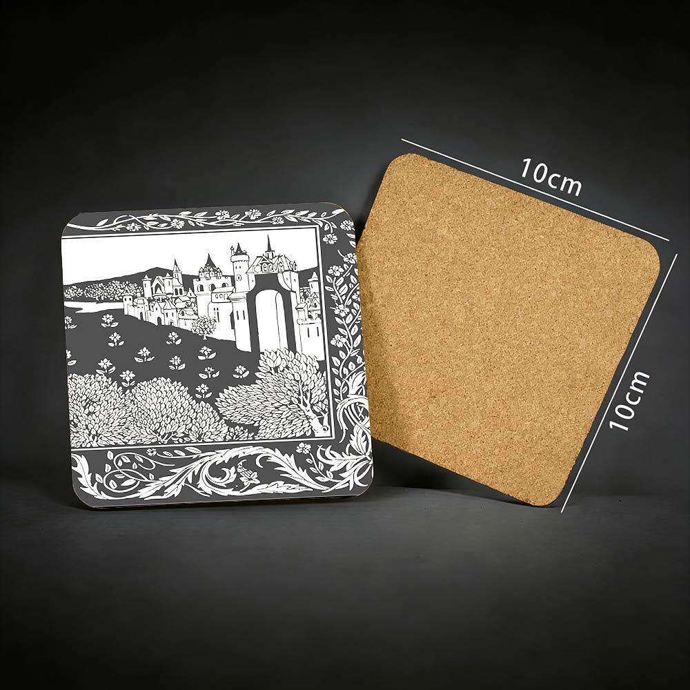 Medieval Castle Cork Coasters