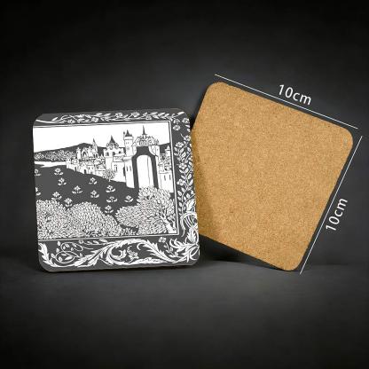 Medieval Castle Cork Coasters