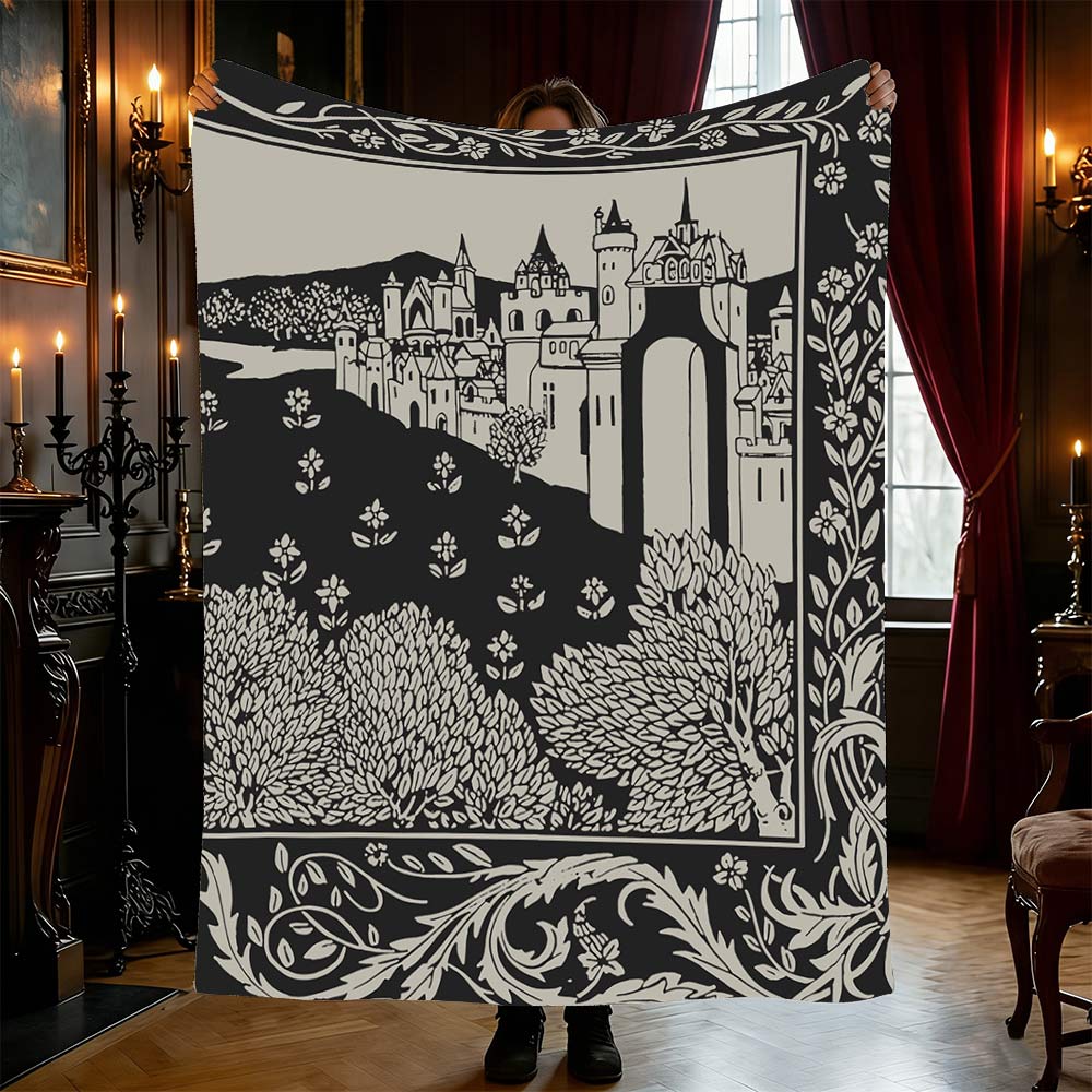 Medieval Castle Flannel Blanket