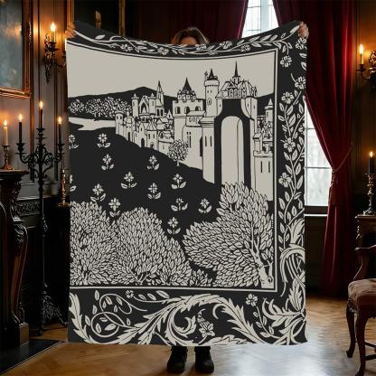 Medieval Castle Flannel Blanket