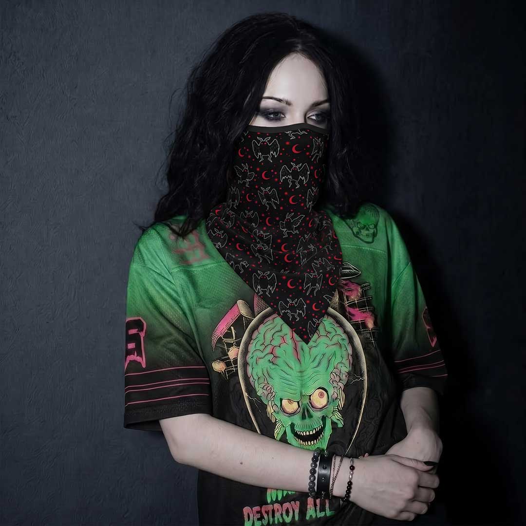 Mothman Cryptid Mesh Neck Gaiter