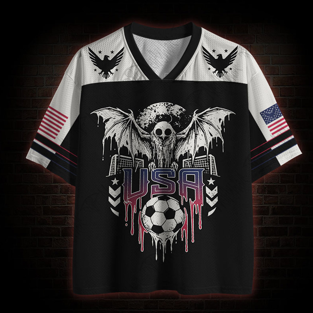 Personalized Usa Demon Bat Mesh Jersey