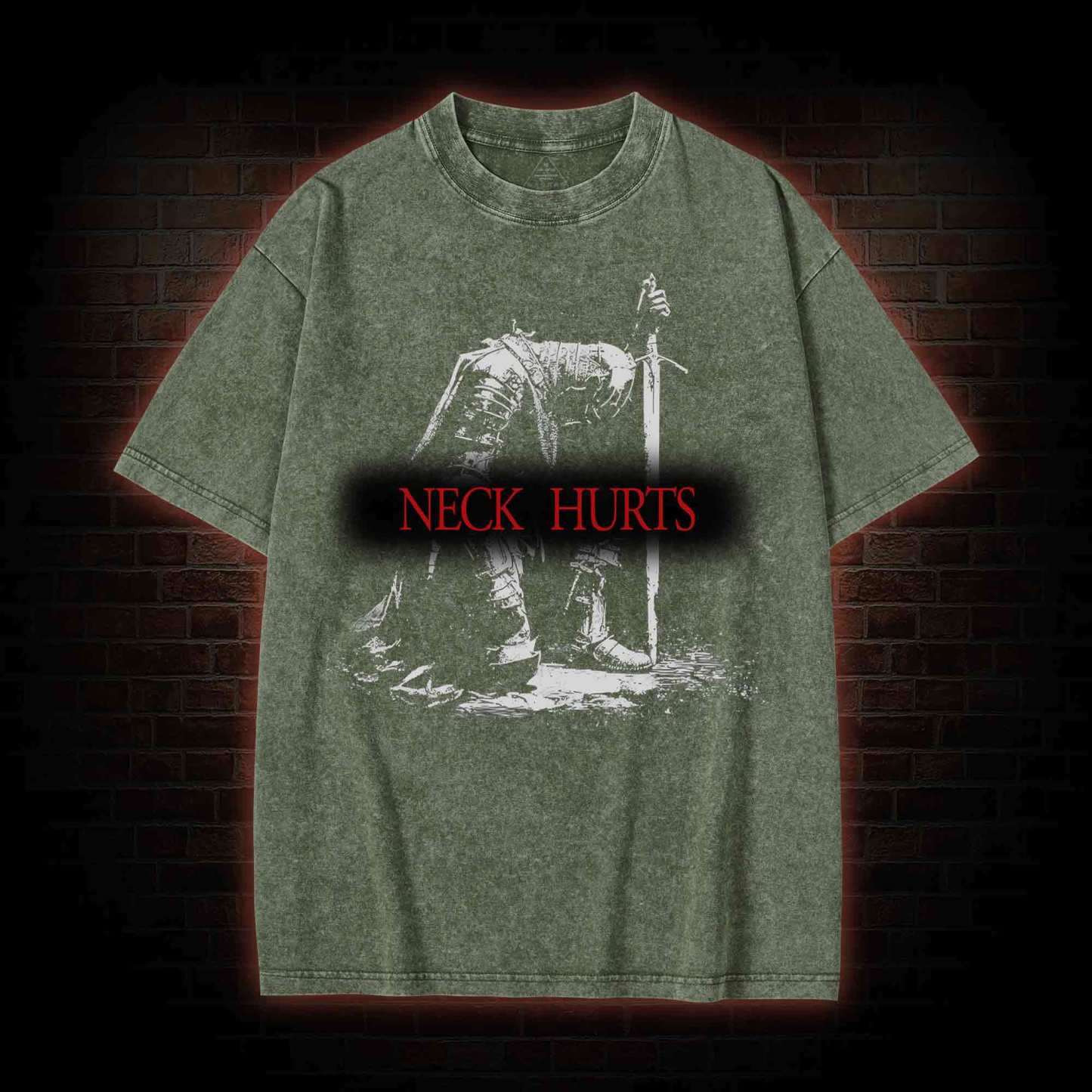 Neck Hurts Washed T-shirt